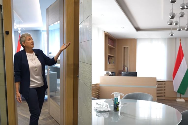 Lannert Judit bemutatta Novák Katalin egykori kormányzati irodáját, ami inkább hotel mint iroda