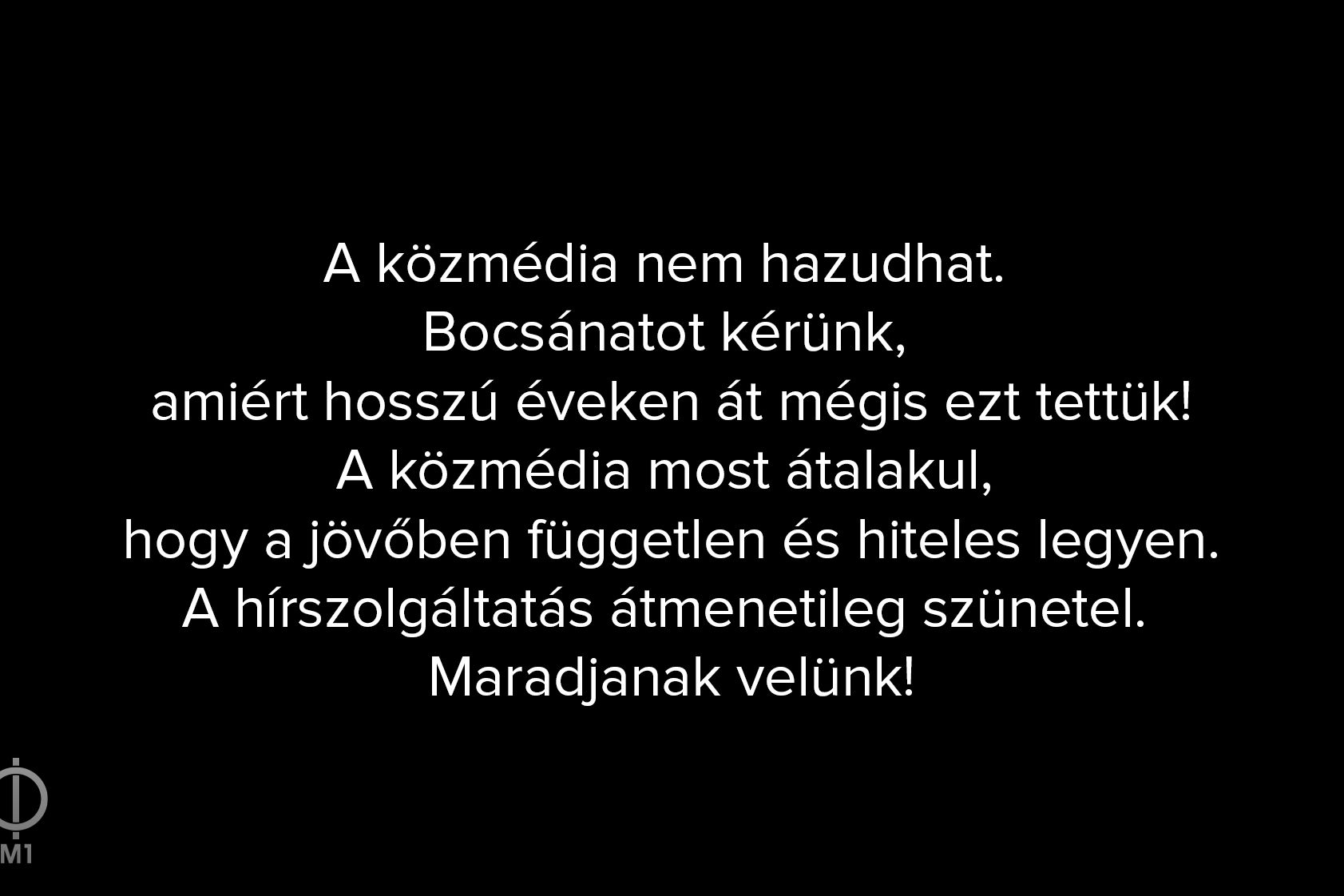 Közel kétmillióan voltak kíváncsiak az M1 rendkívüli adásszünetére