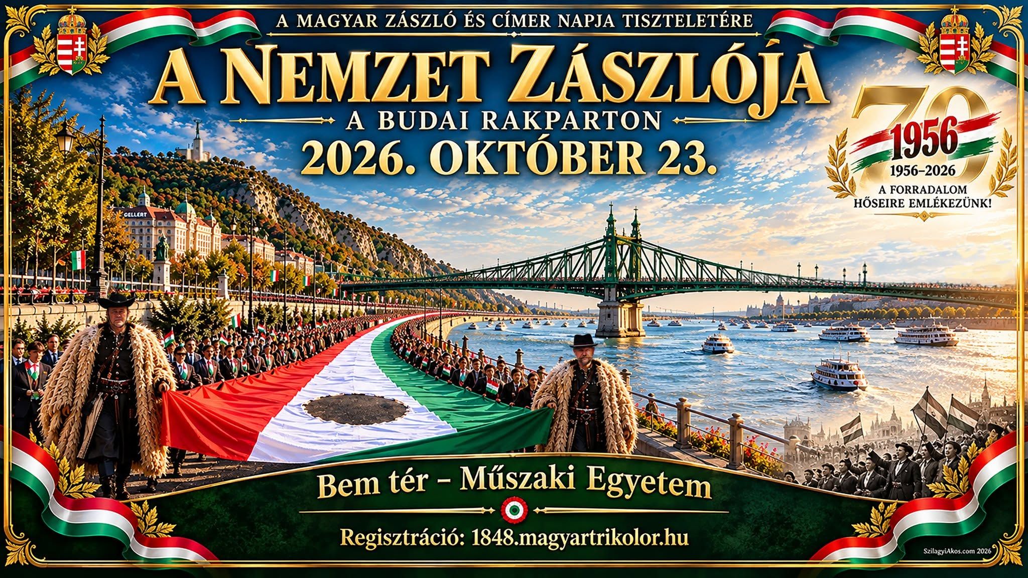 Újrahasznosított "1848-as zászlóval" készül a jobboldal 1956 hetvenedik évfordulójára 